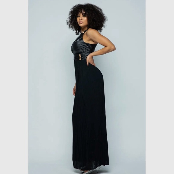 Faux Leather Maxi Dress - Picture 5 of 6